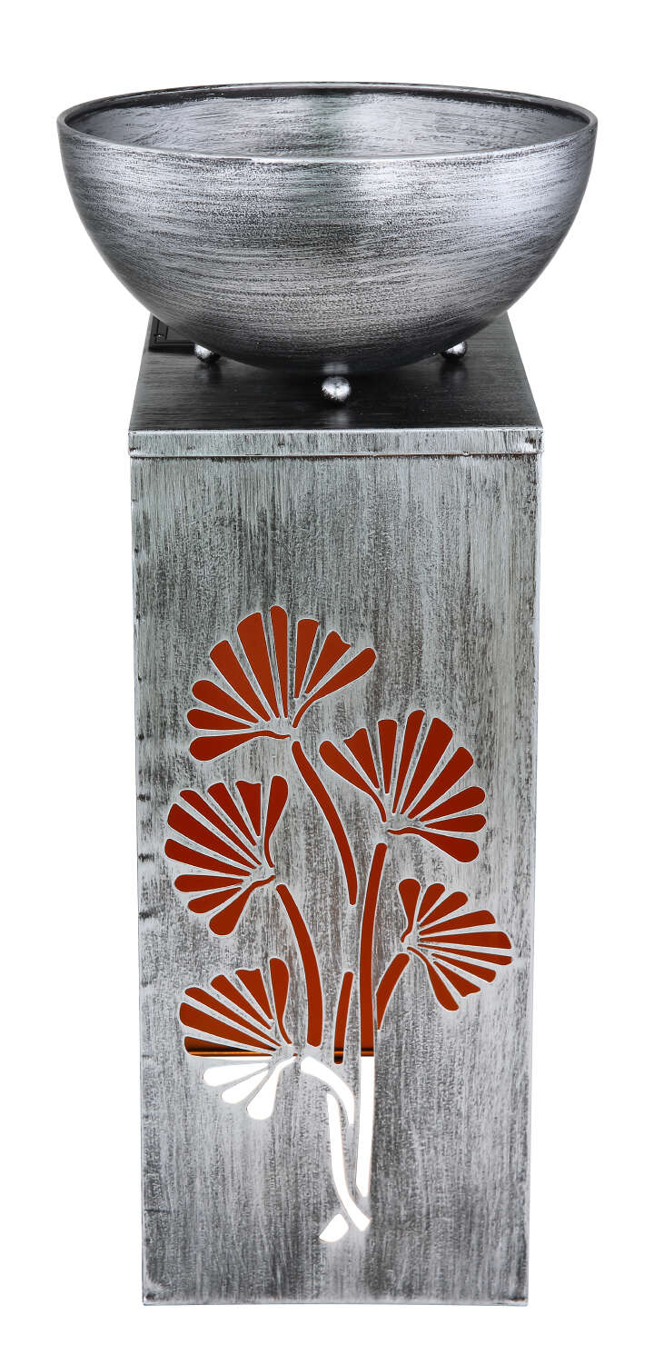 GLOBO Schalenständer mit Solarleuchte